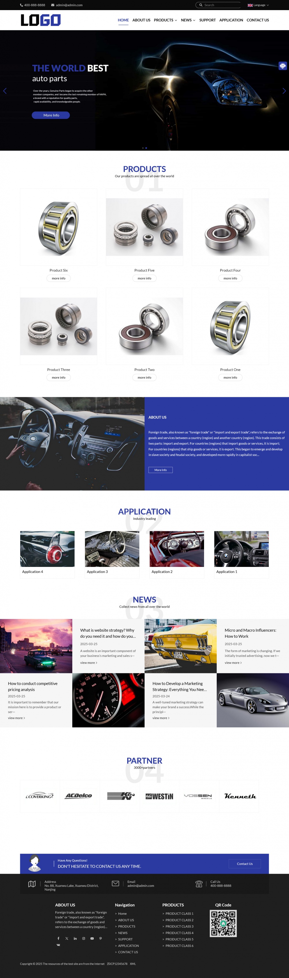 （响应式）中英双语外贸企业网站模板-壹元库