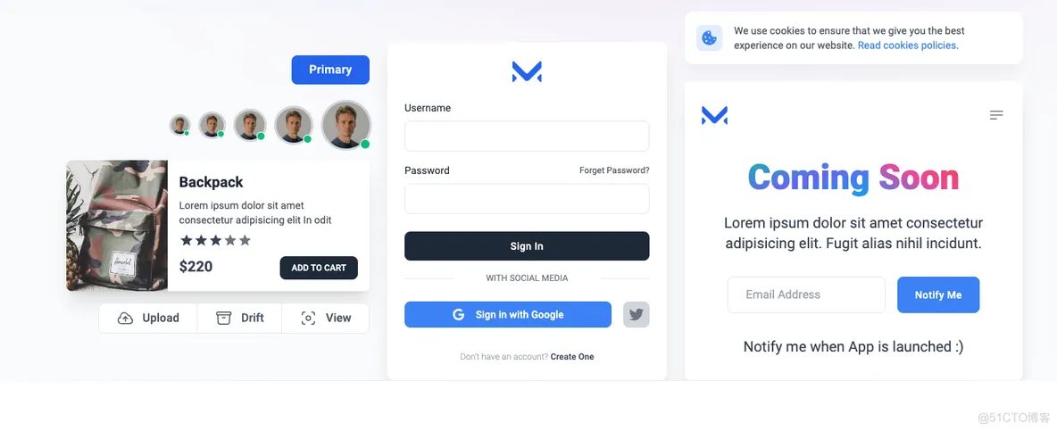 Meraki UI(基于Tailwind CSS构建的开源前端组件库)-壹元库