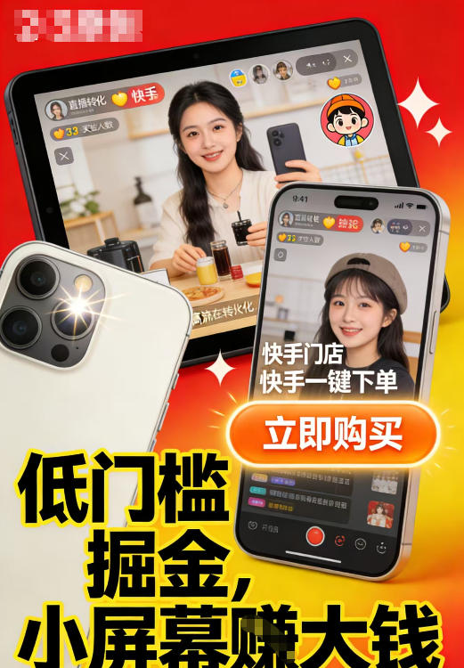 快手小店视频带货项目，适合各类人群低门槛入局-壹元库