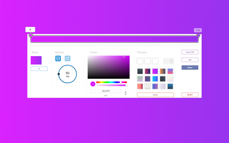 Vue开发的CSS渐变色生成器网站源码-壹元库
